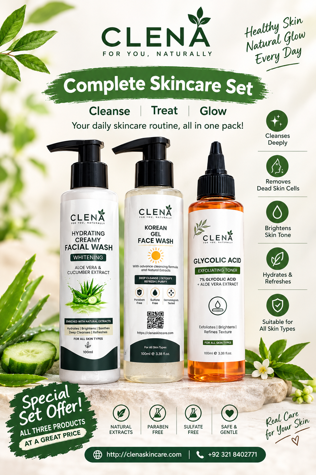 CLENÁ GLYCOLIC Acid Exfoliating Toner