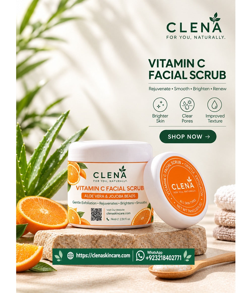 CLENÁ Whitening Facial Scrub with Vitamin C