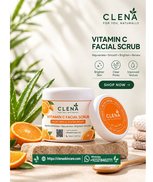 CLENÁ Whitening Facial Scrub with Vitamin C