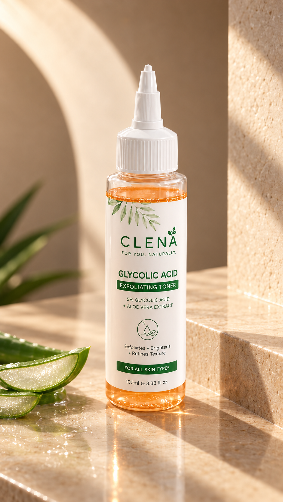 CLENÁ Glycolic Acid Exfoliating Toner