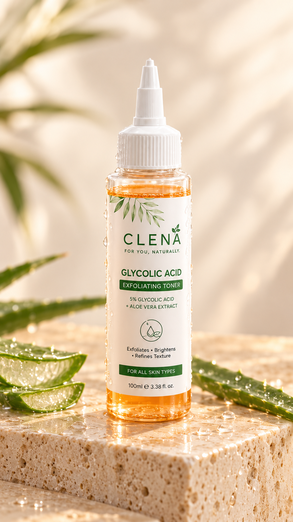CLENÁ Glycolic Acid Exfoliating Toner