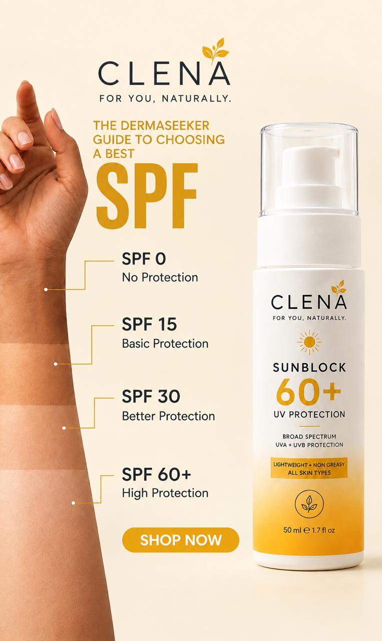 CLENÁ SUNBLOCK SPF 60+Powerful UV Protection for Younger-Looking, Healthy Skin
