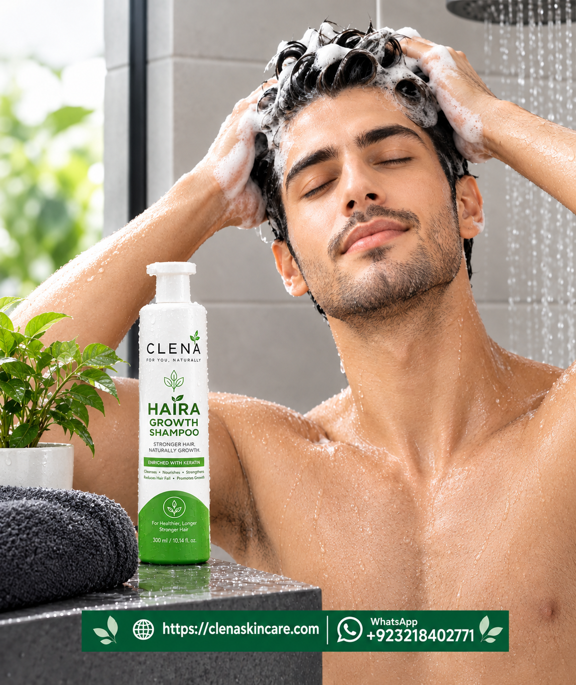 CLENÁ Hair Growth Shampoo for Stronger Hair